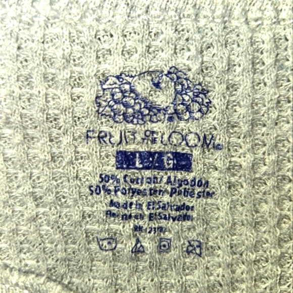 Fruit of the Loom Men's L Thermal Henley - Picture 6 of 9